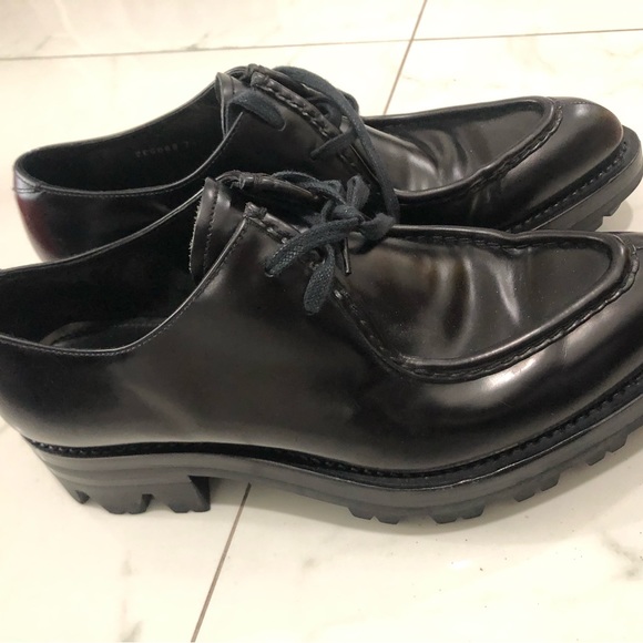 Prada Mens Lace-Up Chunky Sole Shoes - Picture 1 of 15